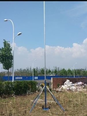 9m high telescopic aerial photography mast hand push-up endzeone camera