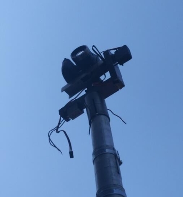 endzone camera  30feet high with wireless electrical pan tilt elevated camera aerial photography equipment