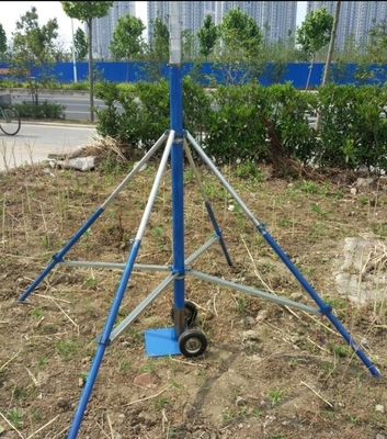 9m endzone camera Aerial Mast Photography system with wireless control pan-head hard aluminum alloy tube mast