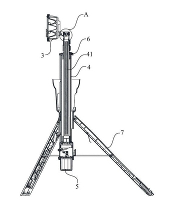 Portable Light Tower  with tripod stand with LED lamp 2*300W Emergency kit for portable applications