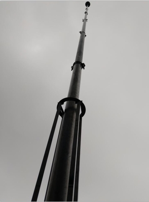 extendable antenna mast 6m 9m aluminum mast light weight telescoping pole  hand push or winch up