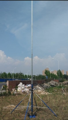 endzone camera with wireless control pan-head hard aluminum alloy tube mast 5 m ground based telescopic mast photography