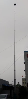 extendable antenna mast 6m 9m aluminum mast light weight telescoping pole  hand push or winch up
