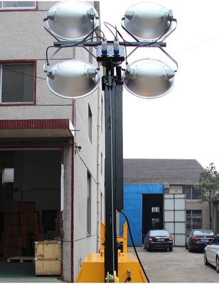 cell on wheels winch type mast  light pole telescoping pole portable Antenna Masts crank up heavy duty mast