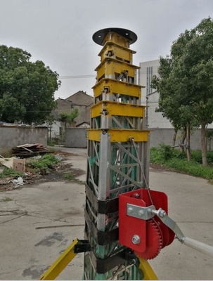 transmission line steel tower 30ft portable telecom tower winch up lattice tower wire guyed  9m 6 sections portable