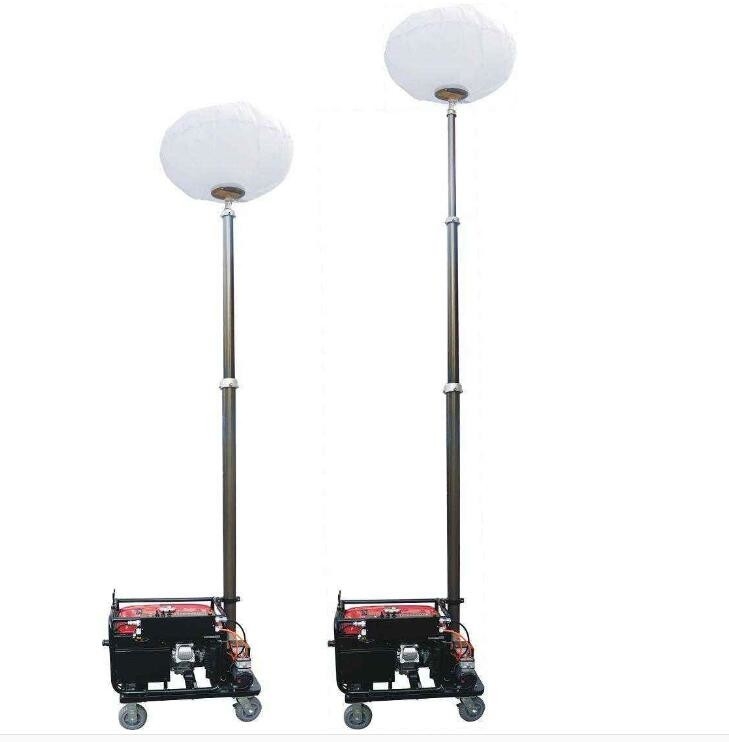 balloon lighting mast system  6meter winch up mobile light tower torre de luz portátil 6m work light tower