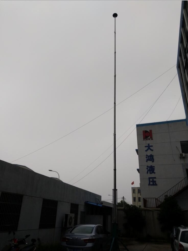 portable 40ft telescopic mast push up sectional mast hand winch up radio mast 12m aluminum mast